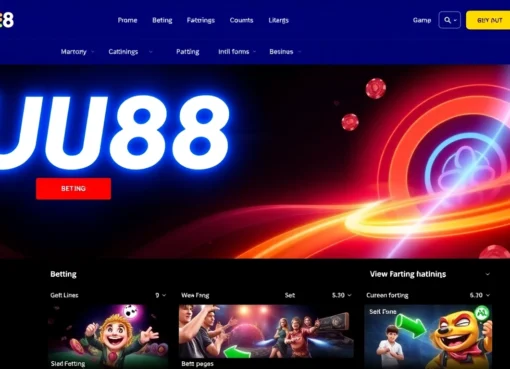 Screenshot of uu88.cymru online gambling platform showcasing sleek interface and vibrant betting options for user engagement.