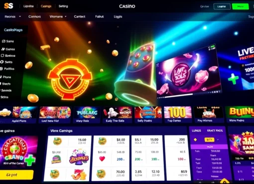 Navigate https://pg88.gg/ with an exciting casino environment featuring colorful slot machines and betting options, highlighting user engagement and security.