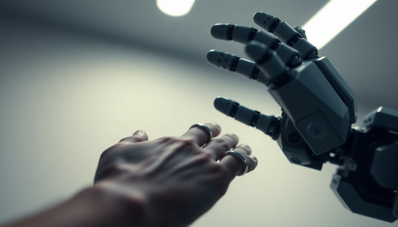 Human or Not AI: Image showing a human hand versus a robotic hand, emphasizing the test of human versus AI identification skills.