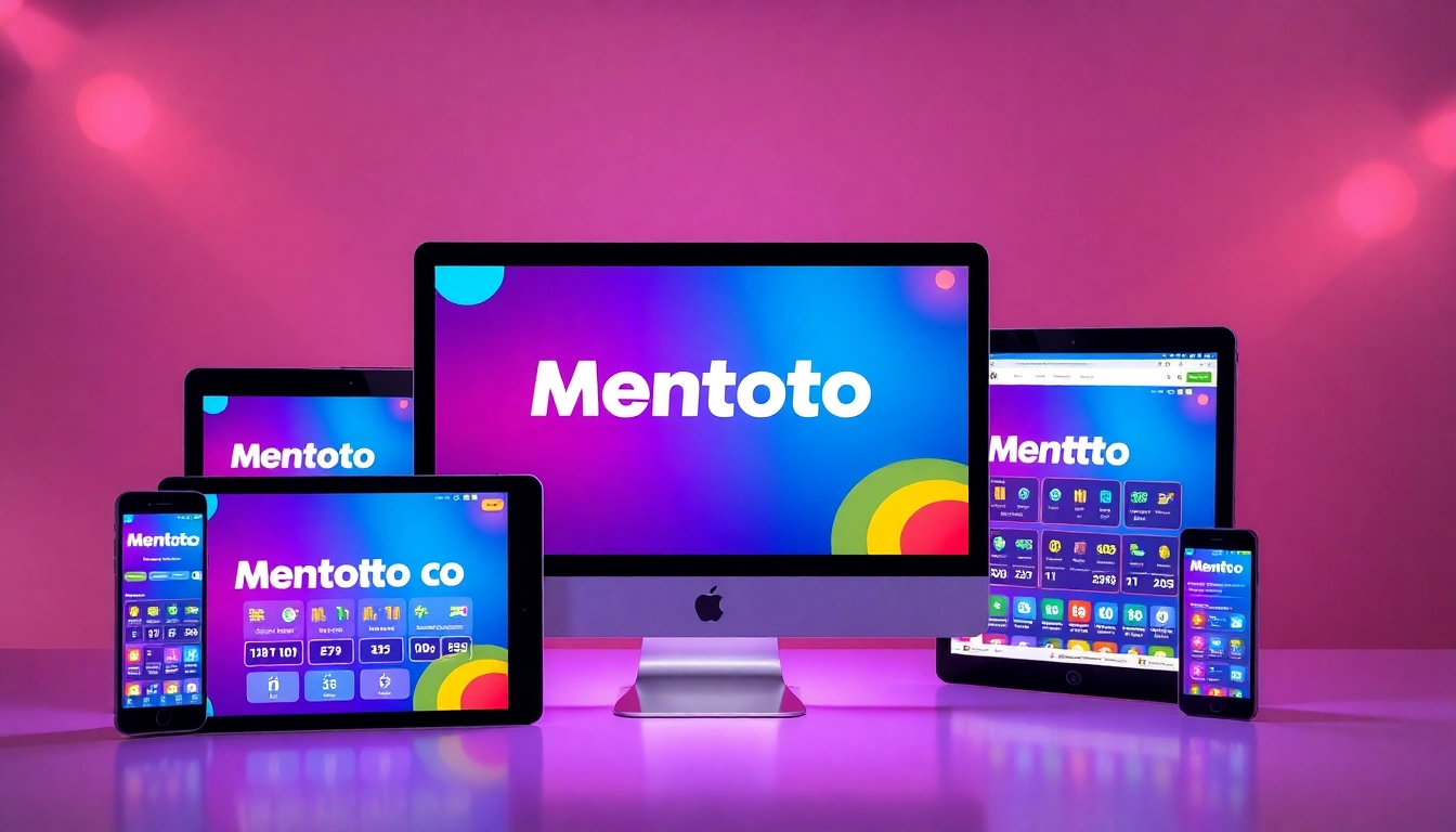 Mentoto online togel platform showing secure interface on multiple devices, emphasizing trust and accessibility for players.