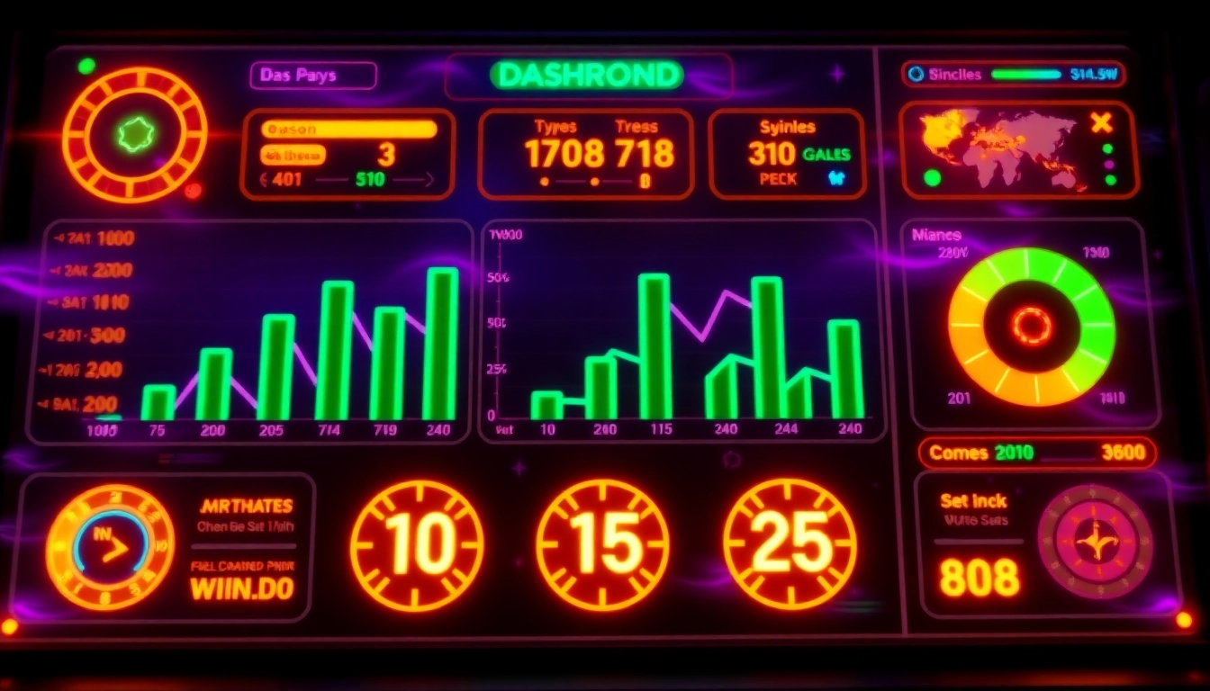 Dynamic domain rating increase live dashboard with neon effects