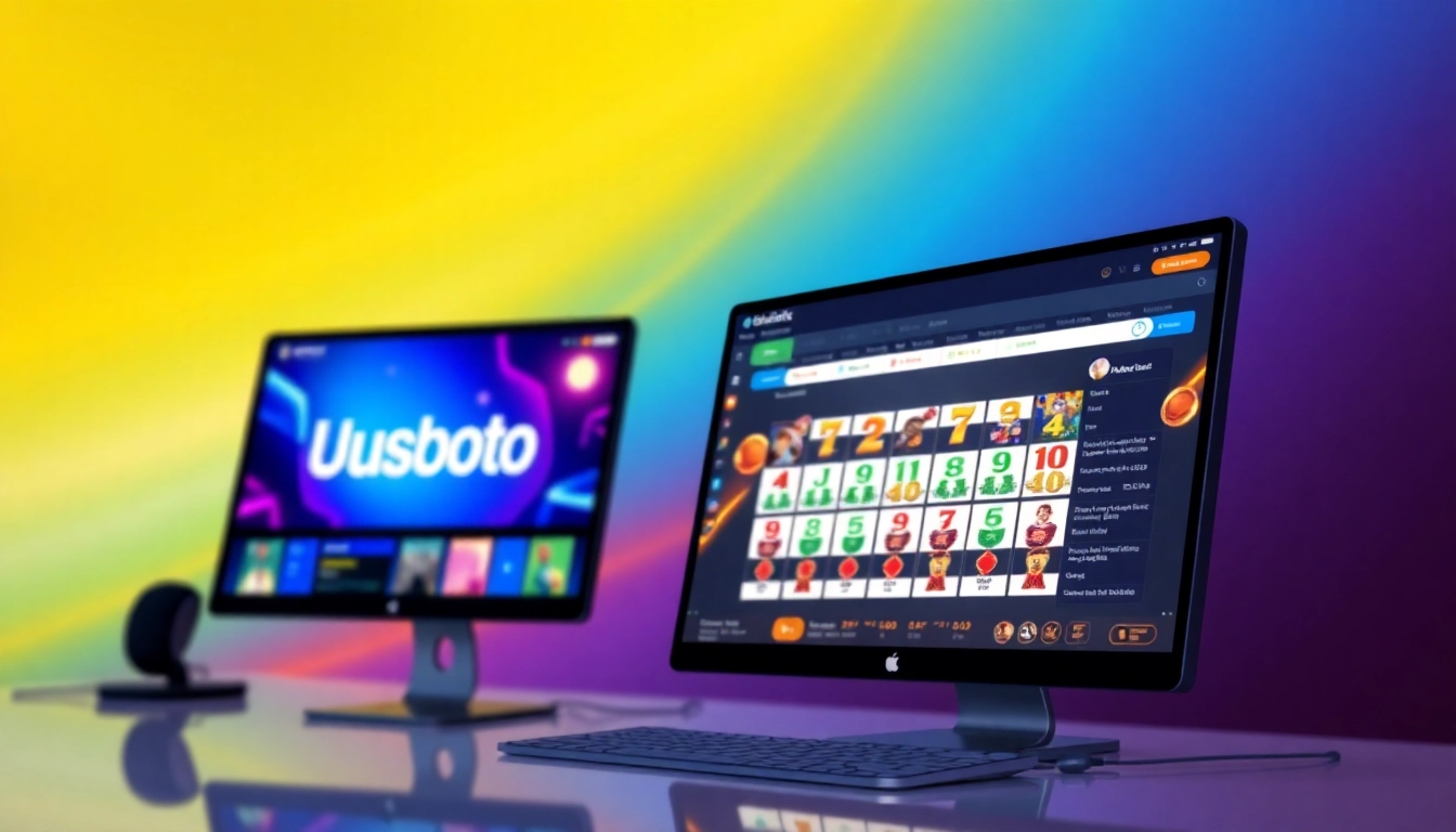 Image showcasing uustoto online gambling interface with vibrant colors and user-friendly design for improved engagement and trust.