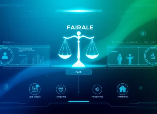Fairplay logo displayed on a digital fairness interface, symbolizing trust and transparent decision-making processes, with a clean modern design.