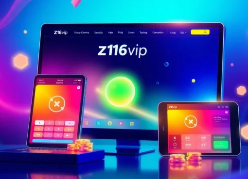 Z16vip online gaming platform interface on mobile and desktop, highlighting user engagement and security features.