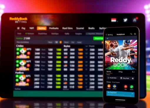The Reddy Book platform showcasing live cricket and football betting markets on a modern screen, highlighting security and user engagement for online betting in India.