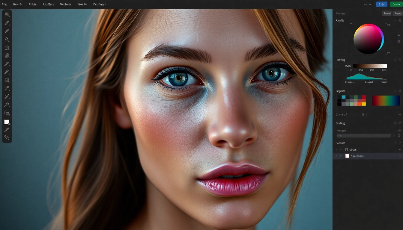 Professional scene demonstrating advanced Image Editing techniques with realistic lighting and