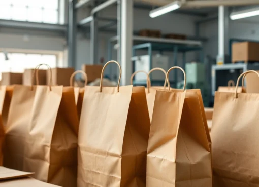 High-quality torba papierowa being produced in a modern factory emphasizing eco-friendly materials