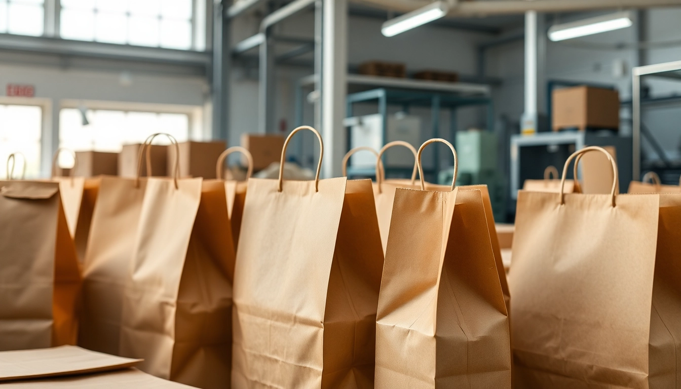 High-quality torba papierowa being produced in a modern factory emphasizing eco-friendly materials