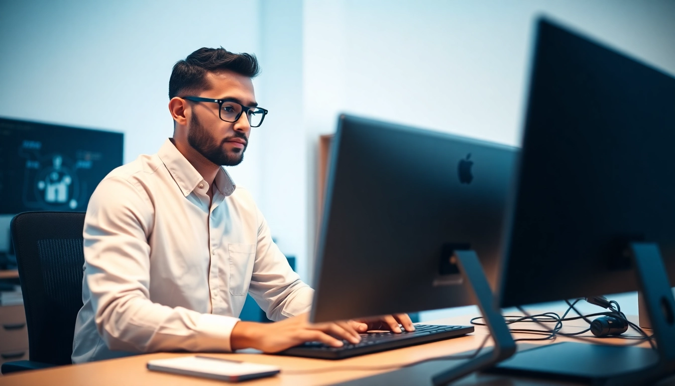 Skilled web developer optimizing website development with modern tools and clean workspace