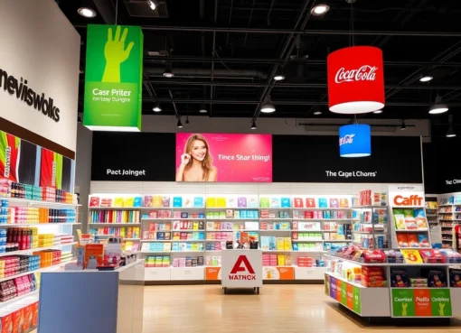 Professional promotional products in Louisville displayed on a sleek shelf to attract business