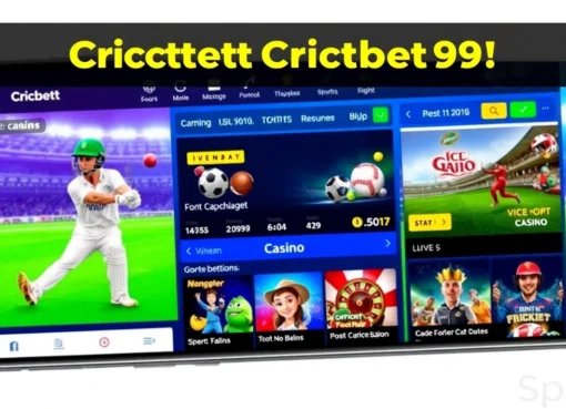 Online Cricbet99 sports betting platform showing live cricket and casino games for Indian users