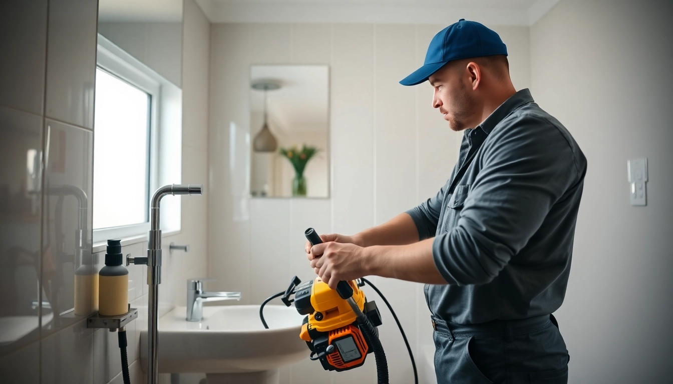 Professional team performing with advanced equipment to unclog and clean toilets effectively