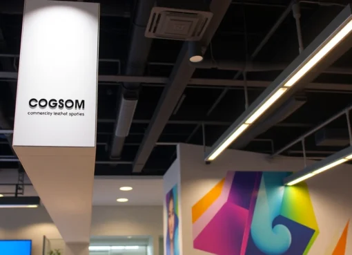 Professional signage and interior design company creating vibrant interior signage for