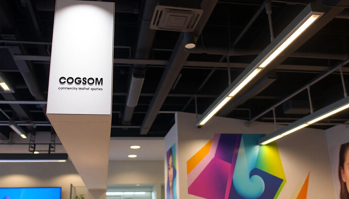 Professional signage and interior design company creating vibrant interior signage for