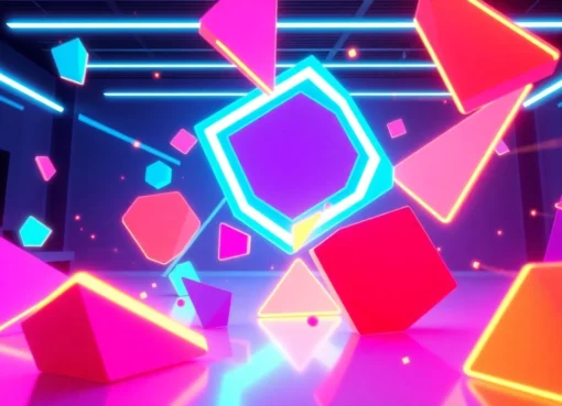 Innovative motion design being crafted with dynamic animated graphics and bright visual