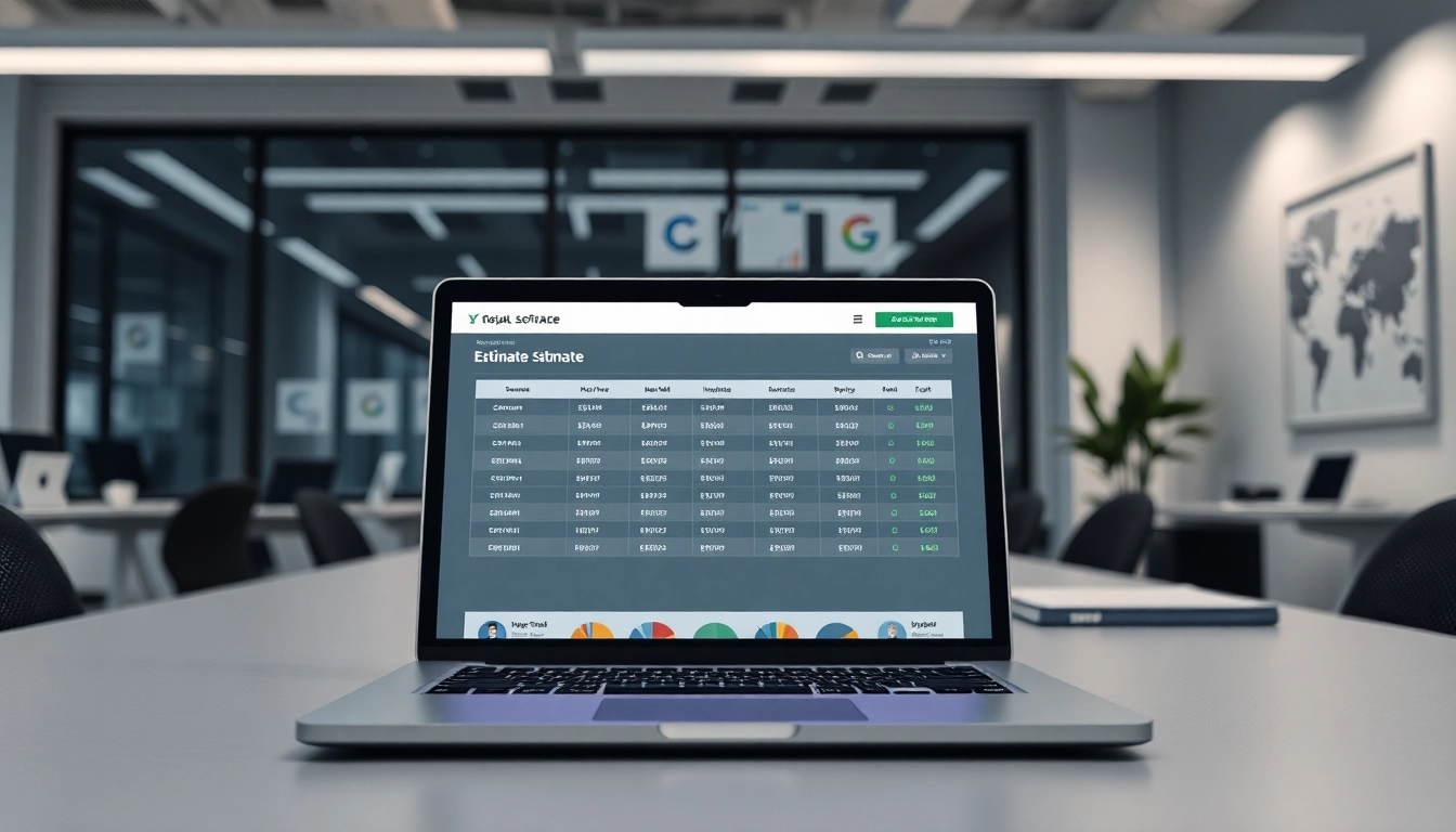 User creating professional estimate using estimate software with easy-to-use interface to