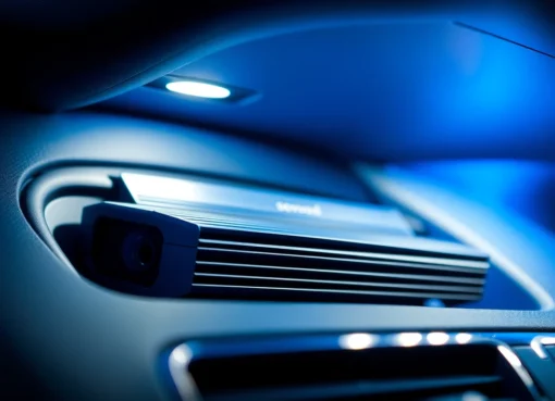 Powerful and sleek Best monoblock amplifier nz installed in a car with vibrant lighting,