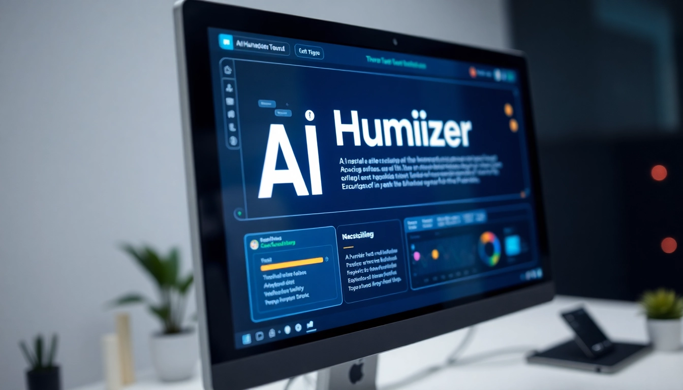 AI Humanizer tool actively transforming AI text into natural human writing in a professional setting