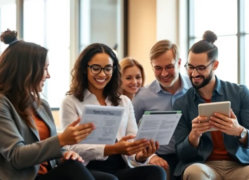Strategic Employee Benefits Plan Solutions for Canadian Workforces Canadian business team reviewing employee benefits plan options to support staff wellbeing