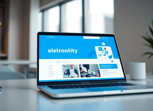 Professional using an AI-powered authoring platform to create engaging, personalized eLearning