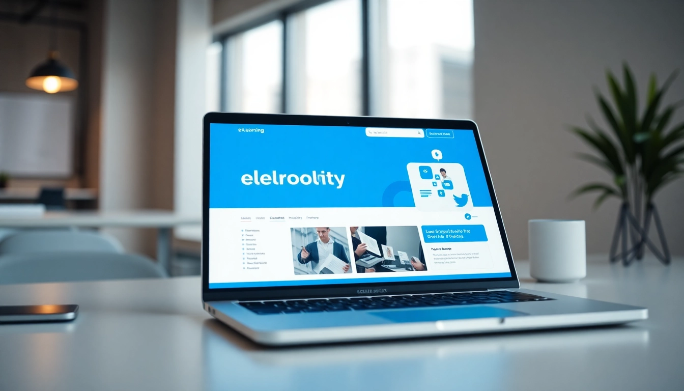 Professional using an AI-powered authoring platform to create engaging, personalized eLearning