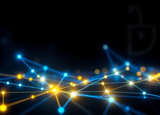 Dynamic blockchain network connecting secure digital nodes for modern financial technology solutions